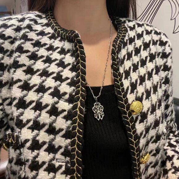 Chrome Hearts Vintage Distressed Cross Military Flower Necklace - Picture 5 of 11